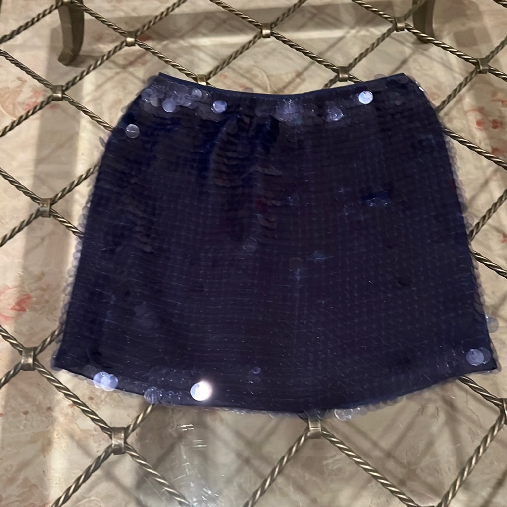 Brand New Sequin Blue Skirt No Size Label